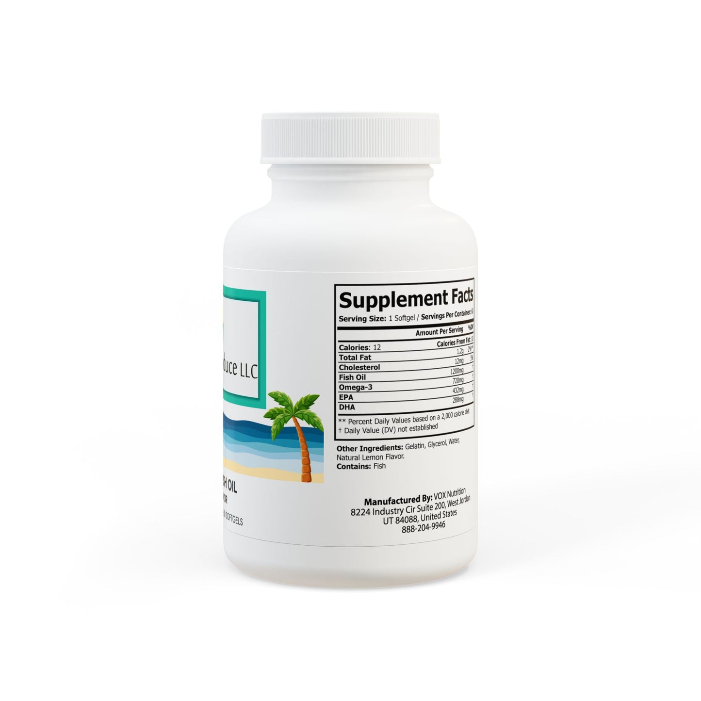 Omega 3 Fish Oil Supplement (60 Softgels)
