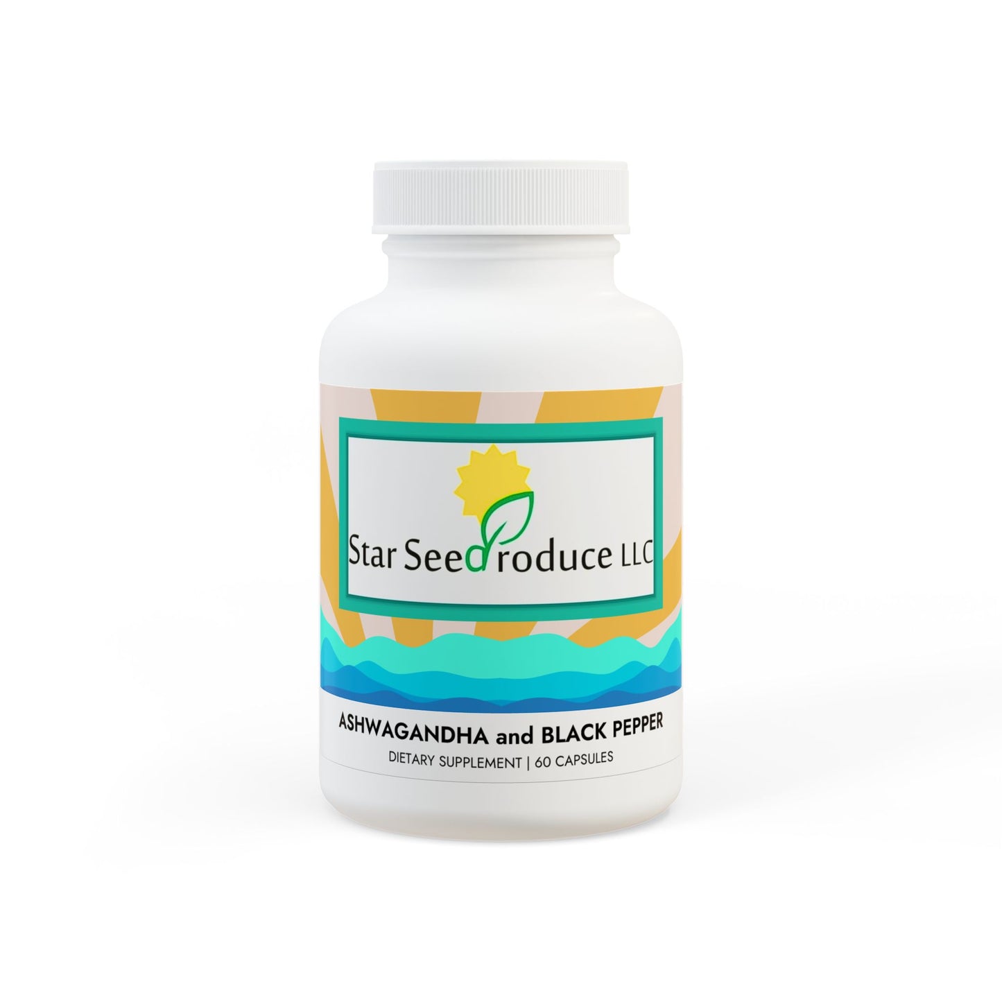 Ashwagandha and Black Pepper Supplement (60 capsules)